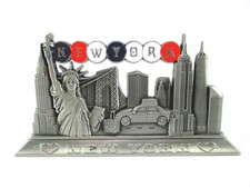 Espositore in metallo New York grattacielo Liberty Chrysler Taxi Freedom Tower
