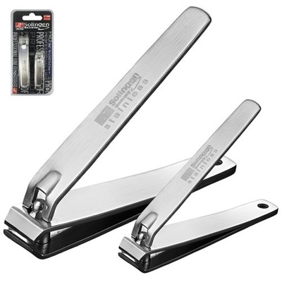 Solingen Toenail Clippers for Thick Nails, 2-Pack 2 Piece Set, Sliver 