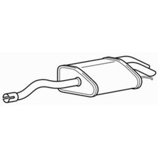 Rear Exhaust Silencer Back Box for Mercedes Benz C180 Kompressor 1.8 (2004-2008)