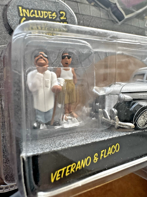 Jada 1:64 Silver '39 Chevy Master Deluxe Homie Rollerz + Veterano
