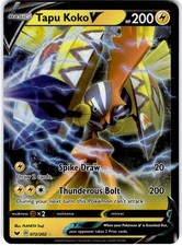 Pokemon Tapu Koko V Sword & Shield 72 Holofoil English