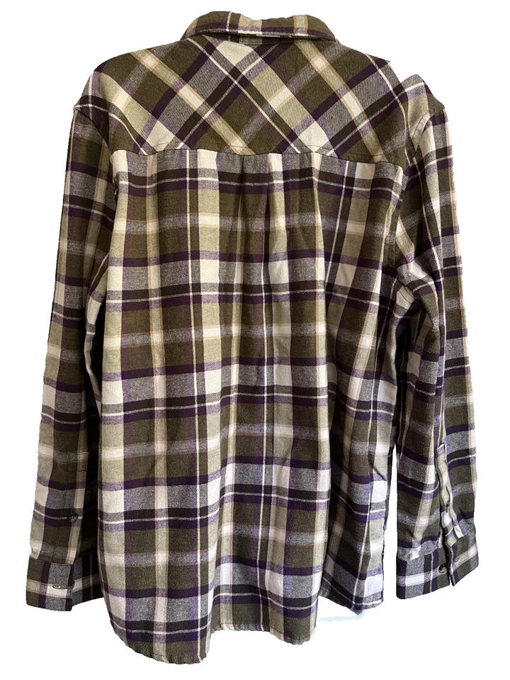 Camisa de franela manga larga a cuadros multicolor talla XL Zeroxposur Foto 4 de 4