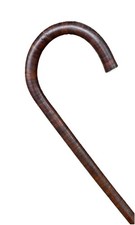 Vintage Antique 19C Leather Wrapped Metal Weighted Walking Stick Cane Old 35.5  