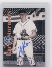 2001 Royal Rookies Throwbacks Kenny Nelson AU SN3950 #B9 Braves Barnstormers Aut