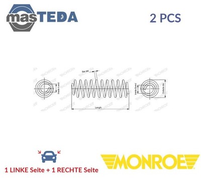 SP4054 SCHRAUBENFEDER FAHRWERKSFEDER HINTEN MONROE 2PCS NEU OE QUALITÄT