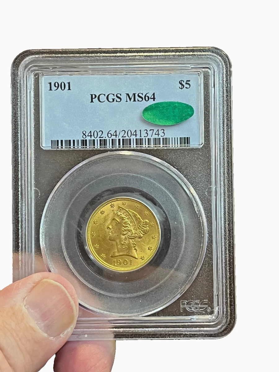 Business 1901 Year Half Eagle $5 US Gold Coins (Pre - 1933) for