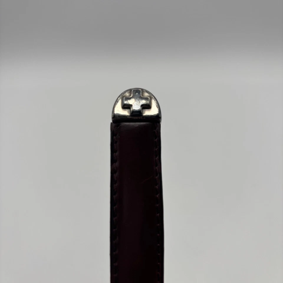 Vintage 90s Las Cruces Belt Womens M Genuine English Leather Silver Buckle *FLAW - Image 4 of 4