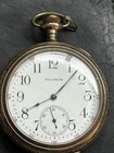 Waltham 17 Jewels Men's Pocket Watch Antique Gold Filled Not Working for Repair