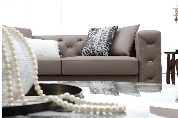Dreisitzer Couch Polster Design Sofa Moderne Sitz Sofas Chesterfield Luxus MöBel-image