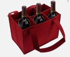 Wine Bottle Carrier 6 Bottles Felt Wine Bottle Holder Bag Reusable Foldable