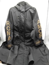 Fendi Roma Black Windbreaker Long Coat Jacket Do0326wxzde