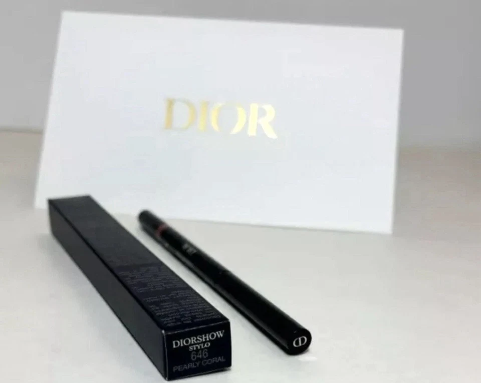 Dior Diorshow Stylo Waterproof 24H Wear Eyeliner 646 Pearly Coral+ Dior Pouch - Image 4 of 4