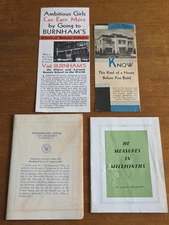 4 World of Progress Brochures Hydrographic Navy, Measures Ford Motor, Burnham's