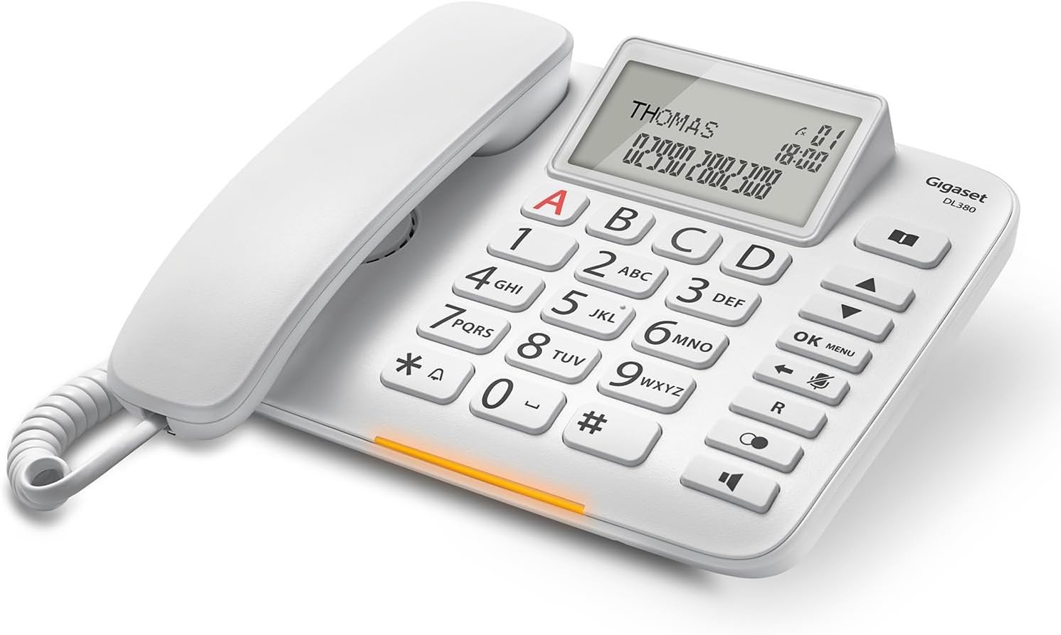 Gigaset DL380 Telefono Fisso con Filo Linea Analogica Display Vivavoce Rubrica