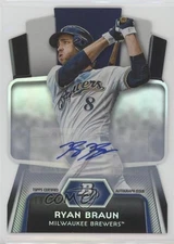2012 Bowman Platinum Cutting Edge Stars Die-Cut /25 Ryan Braun #CES-RB Auto 0aa