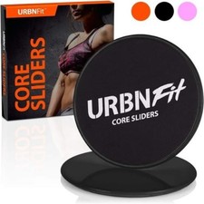 URBNFit Gliding Discs Core Sliders Dual Sided Exercise Disc Black