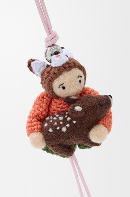 Loewe x Suna Fujita Deer and Child Bag Charm Felt & Calf Japan