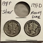 1941-P & 1941-D - SILVER MERCURY DIMES - FREE SHIPPING