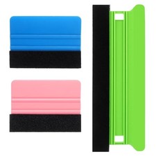 Vinyl Squeegee Tool, 3Pcs Plastic Felt Squeegee for Vinyl Scraper for Craft