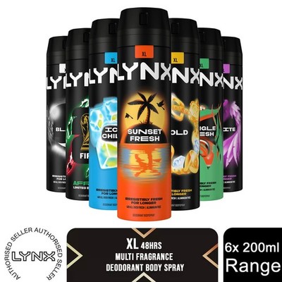 Lynx XL 48-Hour High Definition Fragrance Body Spray Deodorant, 6