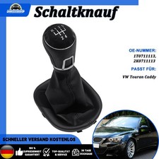 5 Gang 2K0711113 Auto Schaltmanschette + Schaltknauf Schwarz für VW Touran Caddy