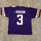 Jordan Addison Minnesota Vikings Custom Signed Football Jersey JSA Certification