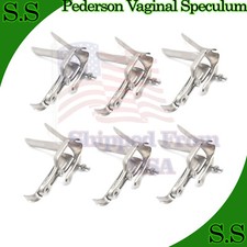 LOT OF 6 PEDERSON VAGINAL SPECULUM MEDIUM GYNO SURGICAL