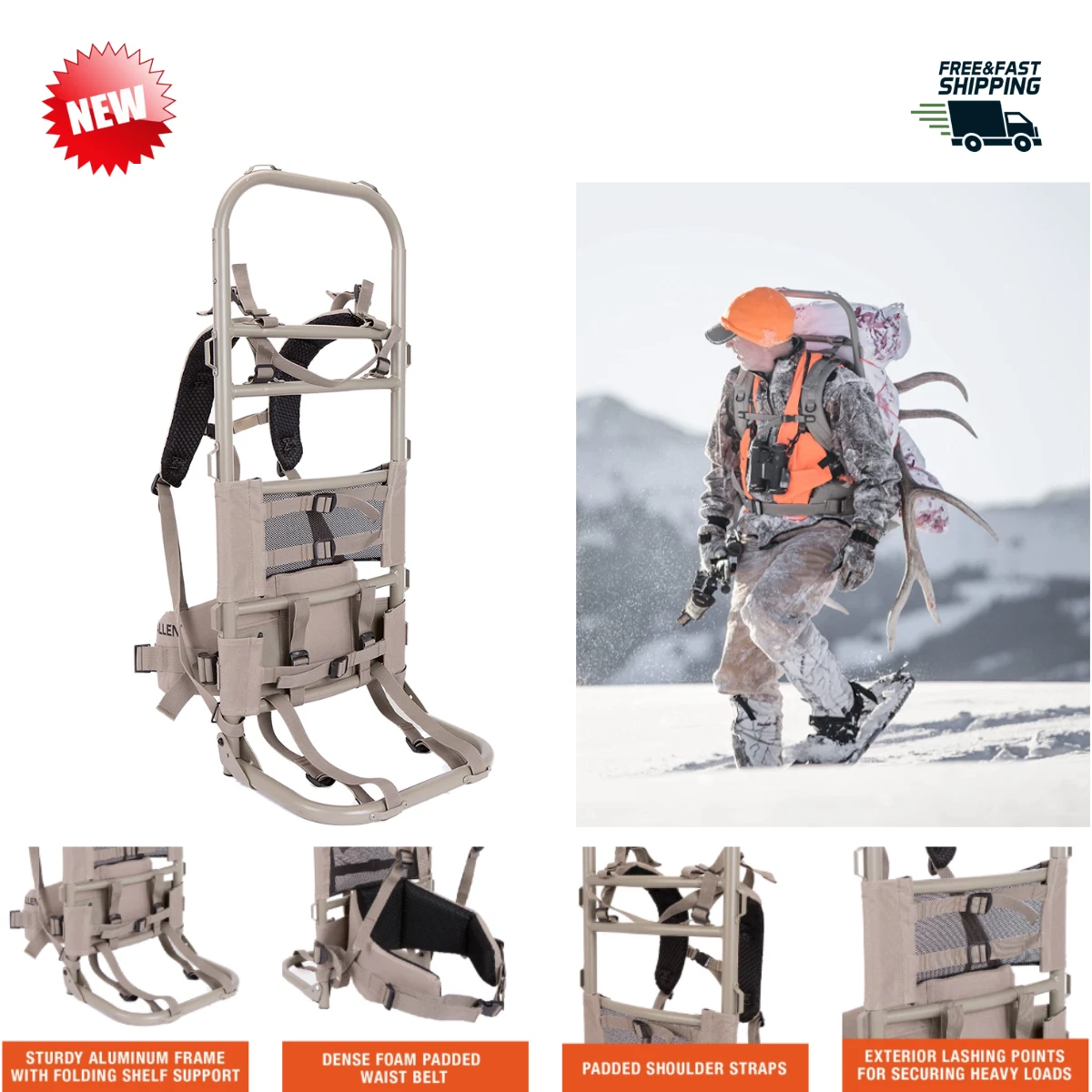 Hunting backpack with frame sales