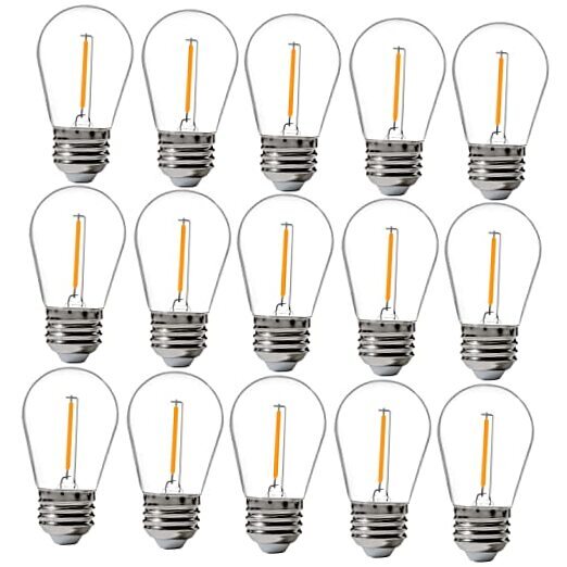 Pack Outdoor LED Replacement Bulbs for String Light, S14 LED