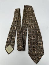 Vintage Brooks Brothers 100 Silk Geometric Pattern Tie Necktie England H3
