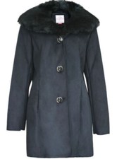 Lee Cooper Suede Parka Coat Women’s Black Size Uk 14 (ref)