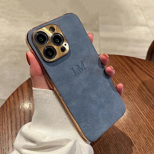 Custom Name Leather Case For iPhone 15 14 13 12 11 Pro Max Initials Letters A - 第 18/19 張圖片