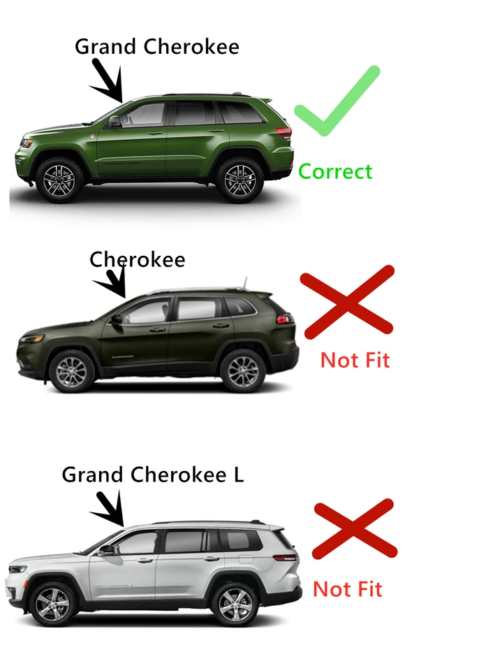 Fits 16-21 Jeep Grand Cherokee Driver Left Side Quarter Window Glass Black OE Foto 3 de 4