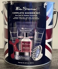 Ben Sherman Complete Shower Set Sea Salt & Amber Scented Paint Can