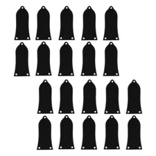 Pack 20pcs LP SG Guitar Truss Rod Covers Bell Shape Plates 3 Holes Black 2Ply