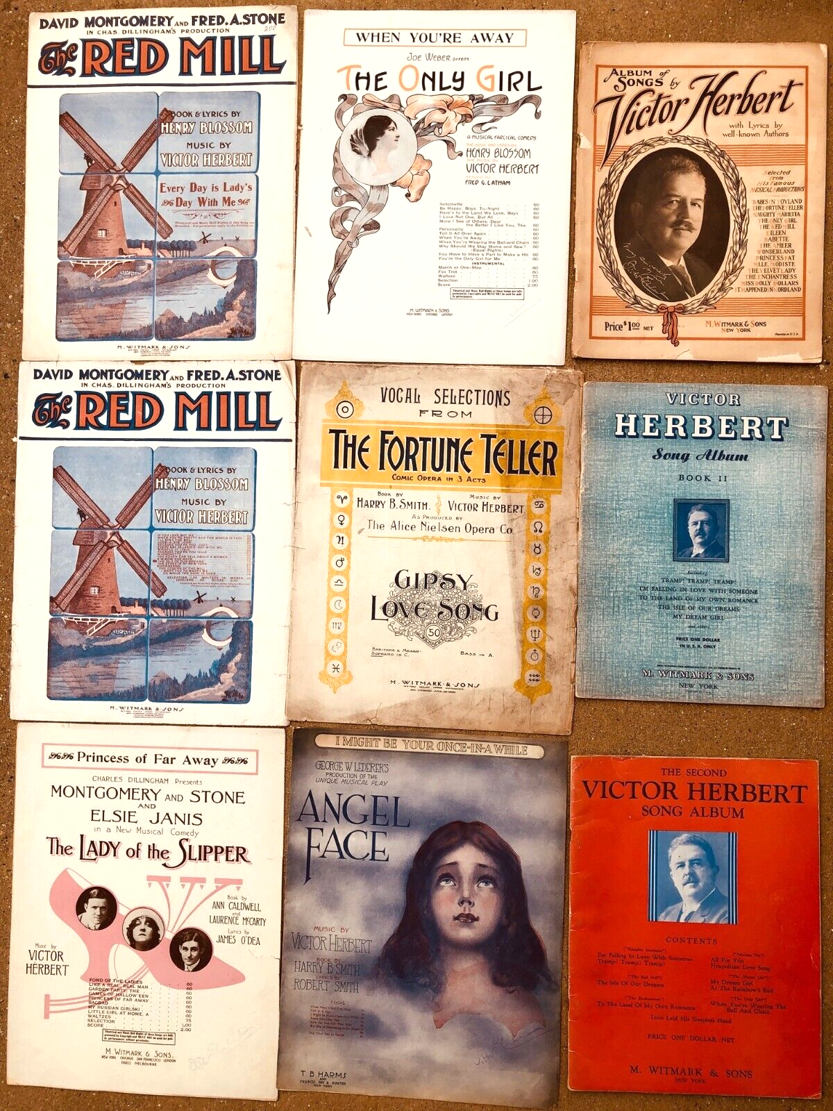 SAOLA 9 VICTOR HERBERT l'UNICA RAGAZZA indovino LADY SLIPPER spartiti broadway