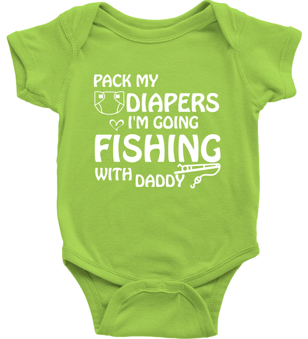 Baby Bodysuit One-Piece Funny Cute Pack My Diapers, I'm Goin