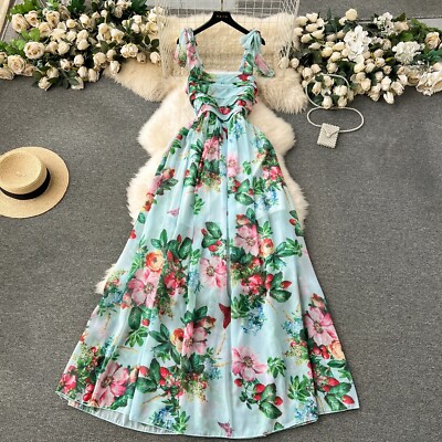green emerald velvet dress Print Garden Flower Tulle Prom Gown Ruffled Formal Dress Prom Dress with Detachable Sleeves ARD2886 main image 0