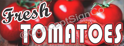4'x10' FRESH TOMATOES BANNER Outdoor Sign XL Farm Fruit Stand Farmers Market