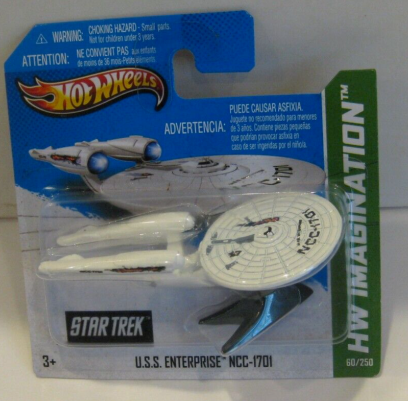 HOT WHEELS SHORT CARD ~STAR TREK U.S.S. ENTERPRISE NCC-1701~ MOC