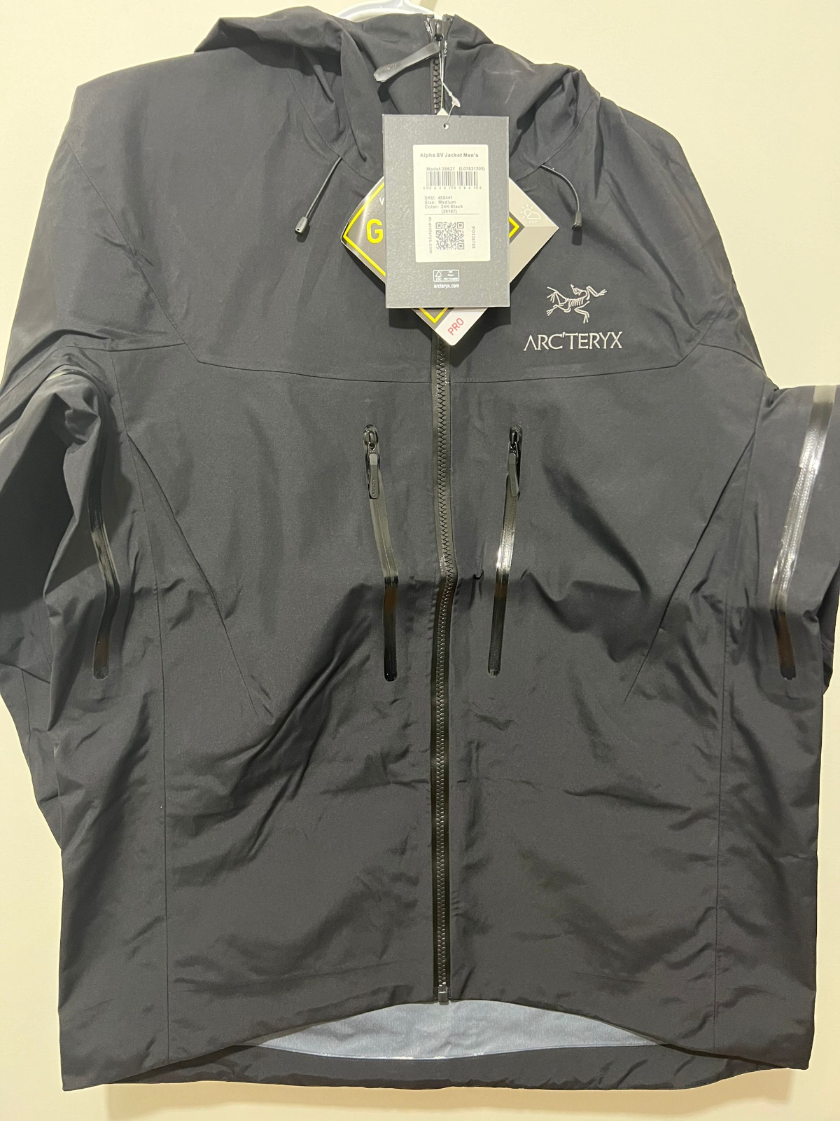 arcteryx alpha sv men's jacket size m
