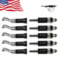 NSK Style Dental Low Speed Contra Angle Handpiece Air Motor 4Hole black YBB ty