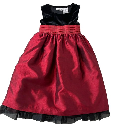 Girls Black Floral/Gingham Check Holiday/Christmas Dress - Sz. 6x - George Brand | eBay Girls Black Floral/Gingham Check Holiday/Christmas Dress - Sz. 6x - George Brand | eBay