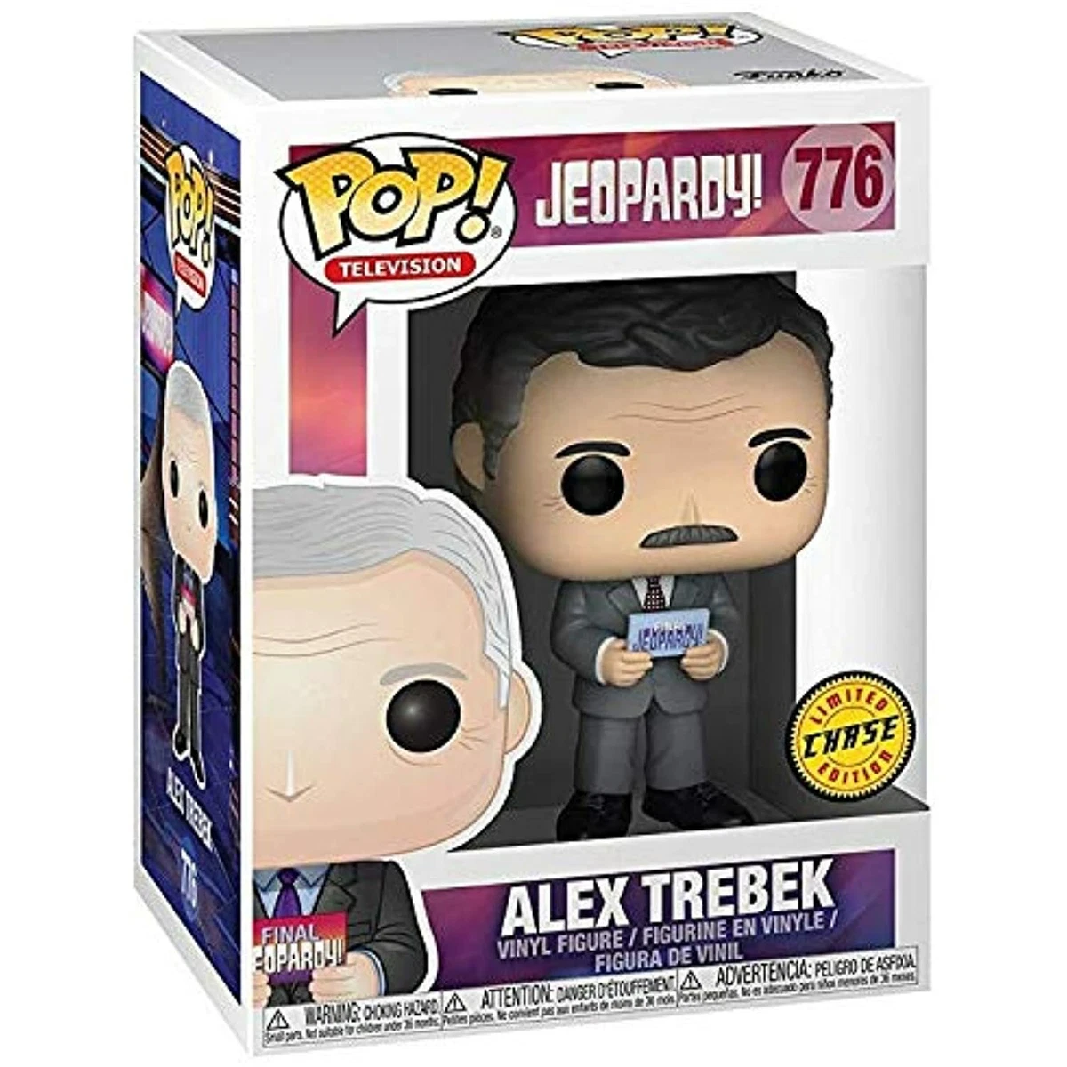 Funko POP TV Jeopardy ALEX TREBEK Chase Figure 776 w