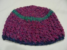 PINK PURPLE BLUE - TODDLER SIZE STOCKING CAP BEANIE HAT
