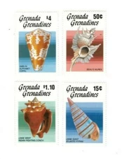 Grenadines 1986 - Seashells - Set of 4 Stamps - Scott #767-70 - MNH