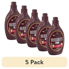  5 pack Hershey's Special Dark Mildly Sweet Chocolate Syrup, Bottle 22 oz