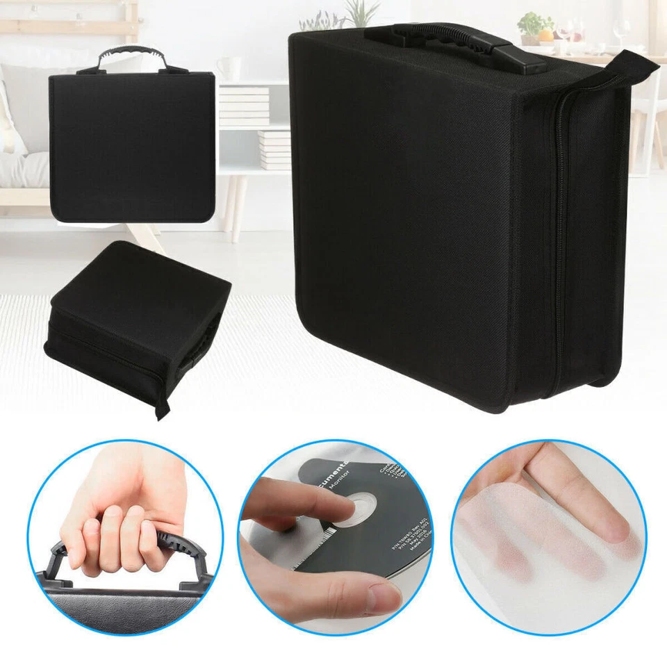 400 Discs CD DVD Case Wallet Storage Holder Booklet Album Folder Bag Box Sleeves - Image 3 of 4