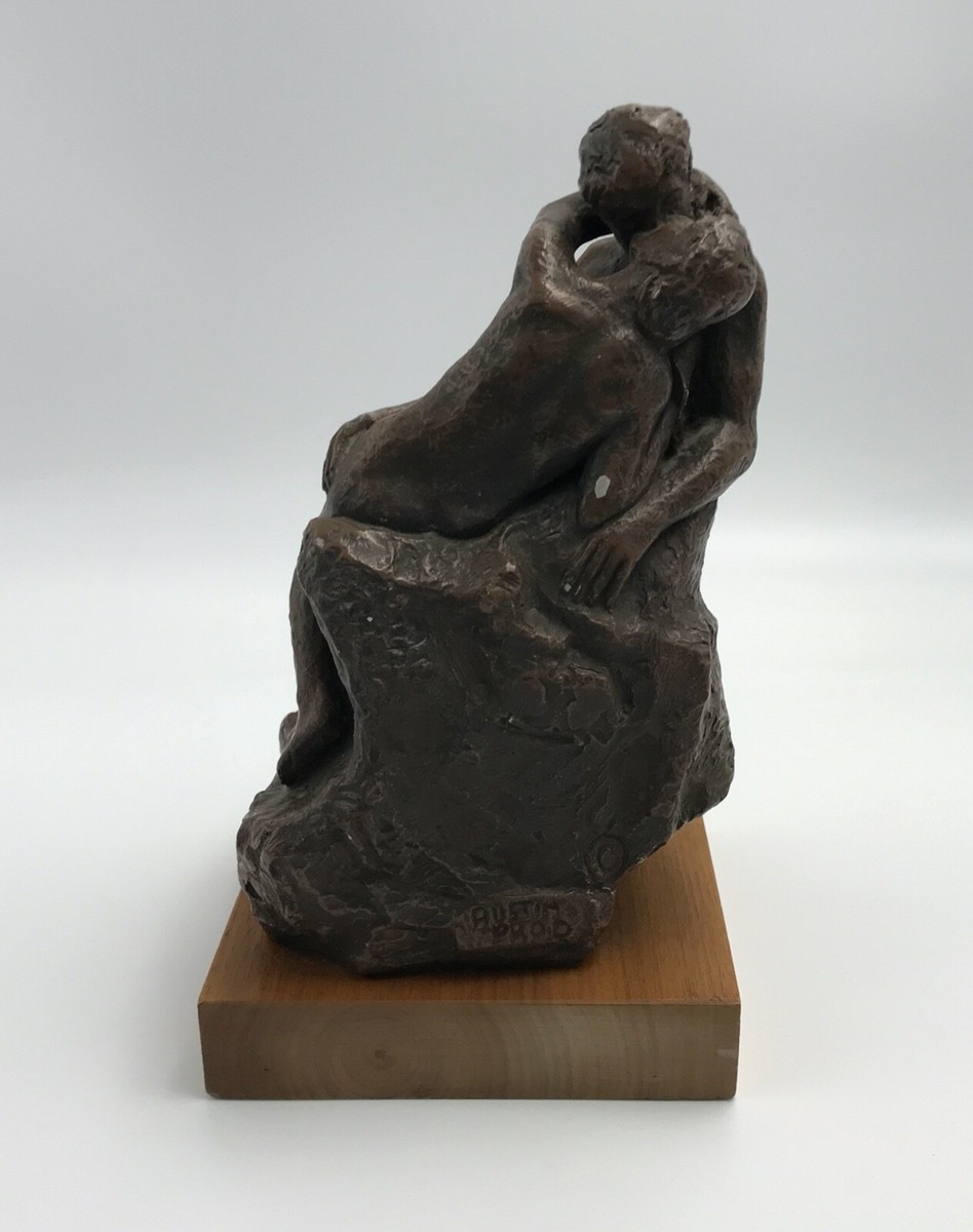 Vintage Austin Productions Nude Man Woman Kissing Sculpture