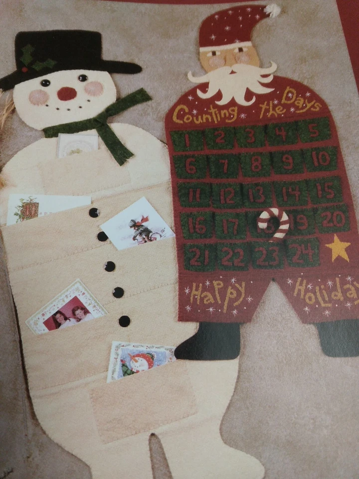 Indygo Junction IJ708 Advent Calendar Santa Snowman Craft Pattern Christmas UC - Image 2 of 4